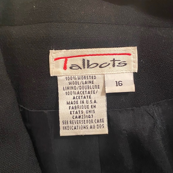 Talbots Vintage Women’s Black Blazer Size 16 - Picture 3 of 4